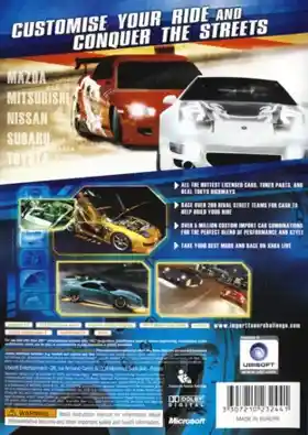 Import Tuner Challenge (USA) box cover back